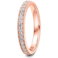 0.33ct 9ct gold Diamond Milgrain Channel Set Wedding Ring
