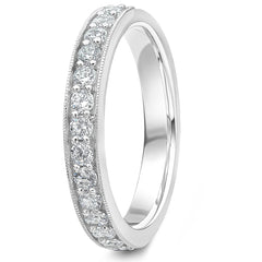 0.50ct 9ct gold Diamond Milgrain Channel Set Wedding Ring