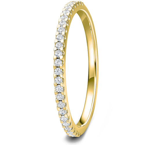 0.15ct 9ct gold Diamond Mini Claw Set Wedding Ring