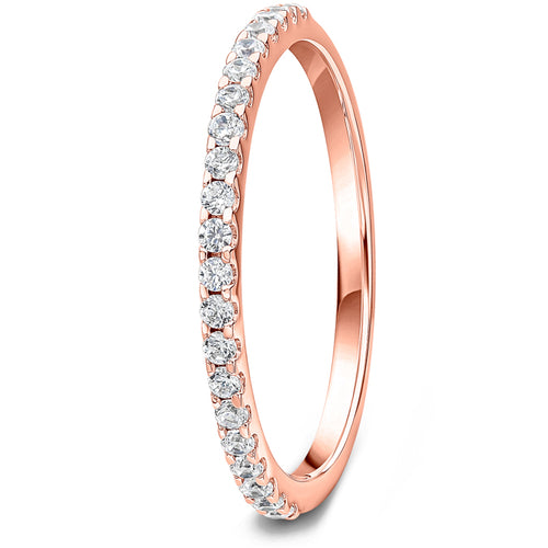 0.20ct 9ct Gold Diamond Mini Claw Set Wedding Ring