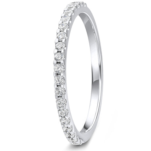 0.25ct 9ct Gold Diamond Mini Claw Set Wedding Ring