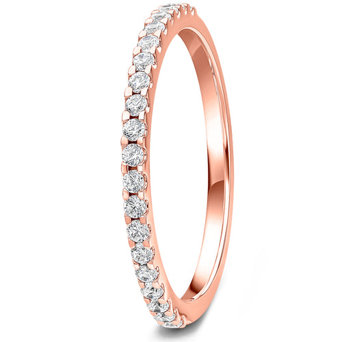 0.25ct 9ct Gold Diamond Mini Claw Set Wedding Ring