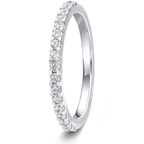 0.33ct 9ct Gold Diamond Mini Claw Set Wedding Ring