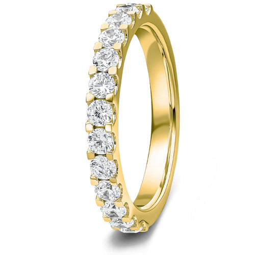 0.75ct 9ct Gold Diamond Mini Claw Set Wedding Ring