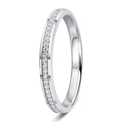 0.15ct 9ct gold Diamond Beaded Channel Set Wedding Ring