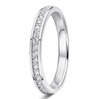 0.25ct 9ct gold Diamond Beaded Channel Set Wedding Ring