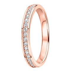 0.25ct 9ct gold Diamond Beaded Channel Set Wedding Ring