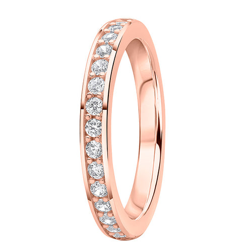 0.33ct 9ct gold Diamond Beaded Channel Set Wedding Ring