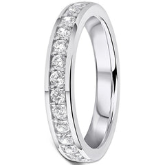 0.50ct 9ct gold Diamond Beaded Channel Set Wedding Ring