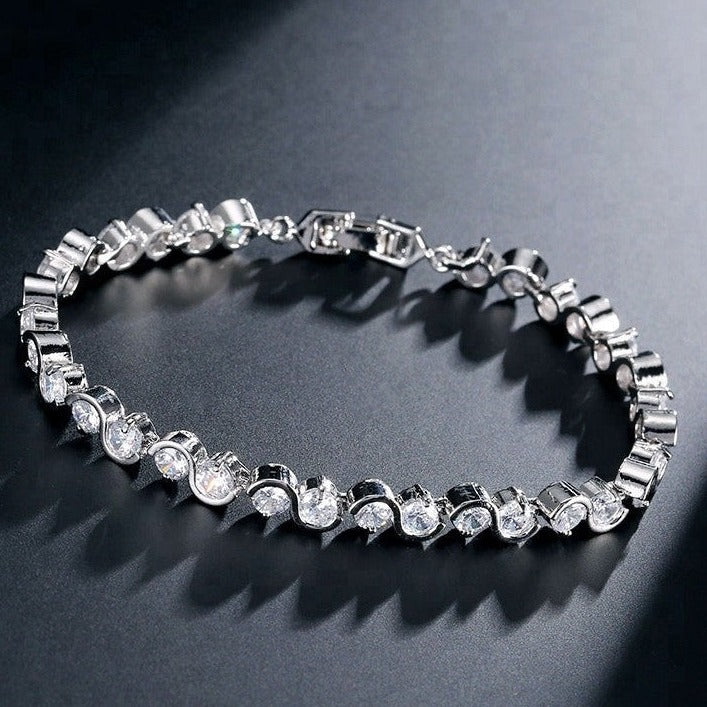 Bonita Tennis Crystal Bridal Bracelet