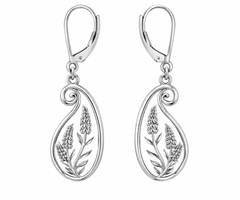 Limited-edition Heritage Collection Paisley Heather Drop Earrings