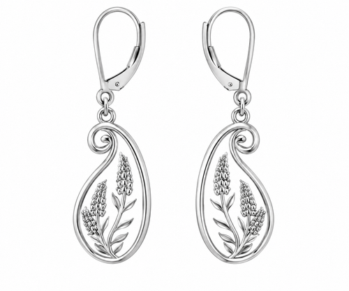 Limited-edition Heritage Collection Paisley Heather Drop Earrings
