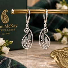 Limited-edition Heritage Collection Paisley Heather Drop Earrings