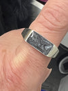 9ct White Gold Gents Ashes Memorial Ring