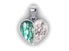 9ct White Gold Duel Heart Ashes Pendant