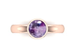 9ct Rose Gold Ashes Round Memorial Ring
