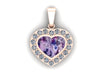 9ct Rose Gold Ashes Heart CZ Memorial Pendant