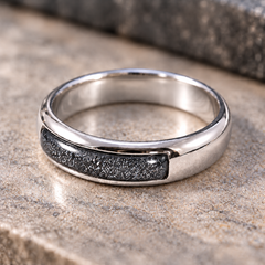 9ct Gold Ashes Memorial Ring - Choose Your Metal Choose your Gem Colour