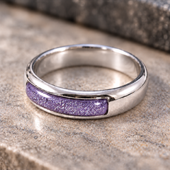 9ct Gold Ashes Memorial Ring - Choose Your Metal Choose your Gem Colour