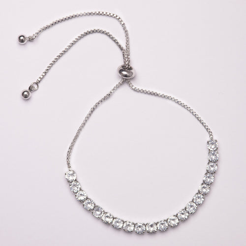 Clementine Crystal Draw String Bridal Bracelet