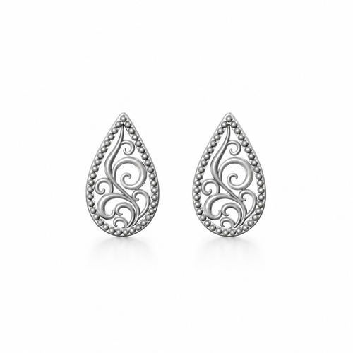 Limited-edition Heritage Collection Paisley Filigree Mini Stud Earrings