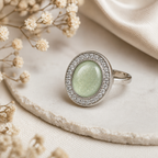 Sterling Silver Ashes Memorial Ring - Choose your Gem Colour