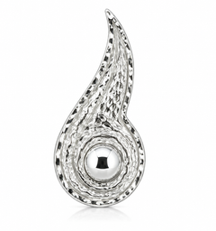 Limited-edition Heritage Collection Sterling Silver Paisley Hammered Finish Pendant