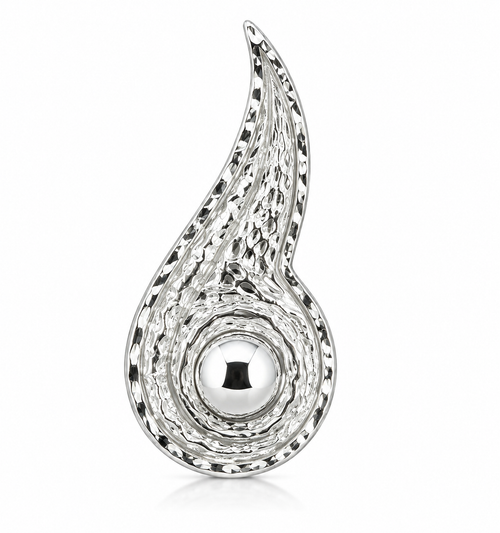Limited-edition Heritage Collection Sterling Silver Paisley Hammered Finish Pendant
