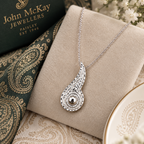 Limited-edition Heritage Collection Sterling Silver Paisley Hammered Finish Pendant