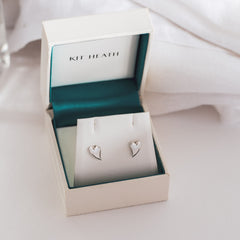 Desire Kiss Mini Heart Stud Earrings