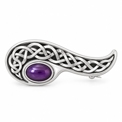Limited-edition Heritage Collection Paisley Amethyst Brooch