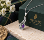 Limited-edition Heritage Collection Paisley Celtic Amethyst Necklace