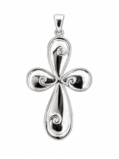 Limited-edition Heritage Collection Sterling Silver Paisley Cross Necklace