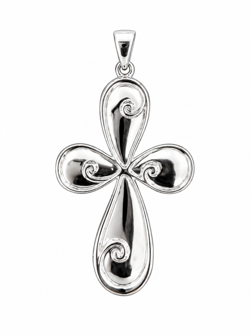Limited-edition Heritage Collection Sterling Silver Paisley Cross Necklace