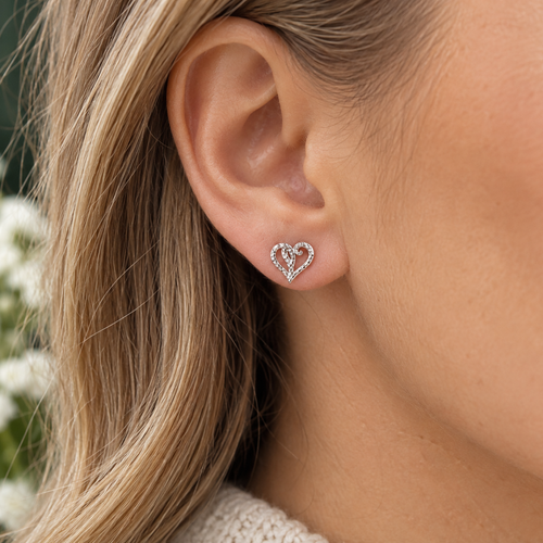 Limited-edition Heritage Collection Hammered Heart Earrings