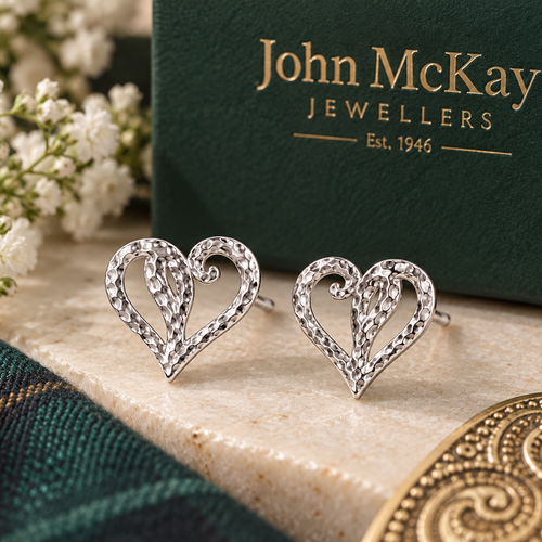 Limited-edition Heritage Collection Hammered Heart Earrings