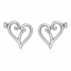 Limited=edition Heritage Collection Paisley Heart Stud Earrings