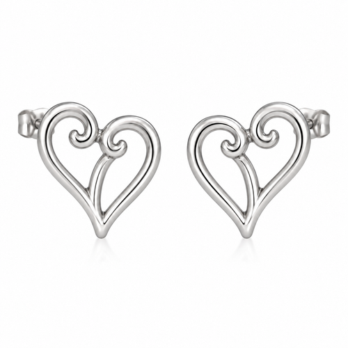 Limited=edition Heritage Collection Paisley Heart Stud Earrings