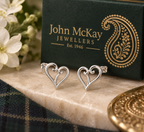 Limited=edition Heritage Collection Paisley Heart Stud Earrings