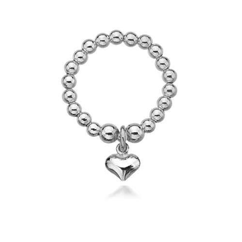 Dollie Jewellery Silver Paris Heart Ring