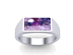 Gents Sterling Silver Ashes Memorial Ring