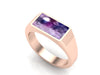 9ct Rose Gold Gents Ashes Memorial Ring