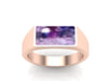 9ct Rose Gold Gents Ashes Memorial Ring