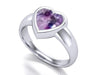 9ct White Gold Ashes Heart Memorial Ring