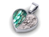 Silver Duel Heart Ashes Pendant