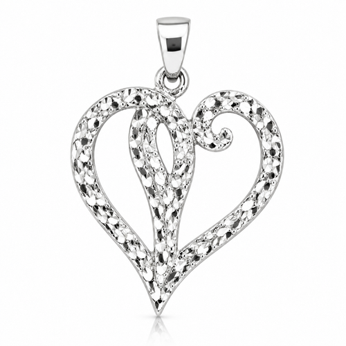 Limited-edition Heritage collection Sterling Silver Hammered Heart Necklace