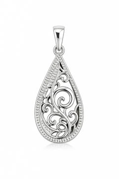 Limited-edition Heritage Collection Sterling Silver Paisley Filigree Pendant