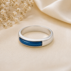 Sterling Silver Ashes Memorial Ring - Choose your Gem Colour