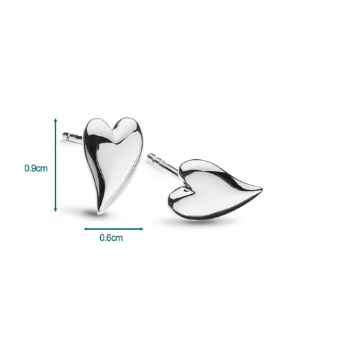 Desire Kiss Mini Heart Stud Earrings
