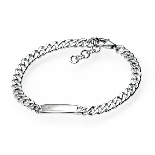 D for Diamond ID Bar Bracelet with Diamond